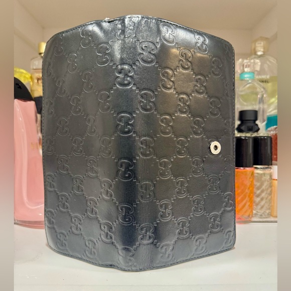 Authentic Gucci Black Guccissima Leather Continental Wallet - Picture 10 of 13